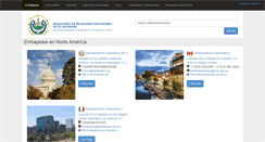 Desktop Screenshot of embajadasyconsulados.rree.gob.sv