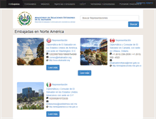 Tablet Screenshot of embajadasyconsulados.rree.gob.sv