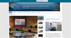 Desktop Screenshot of consuladomilan.rree.gob.sv