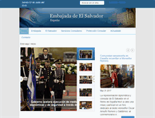 Tablet Screenshot of embajadaespana.rree.gob.sv